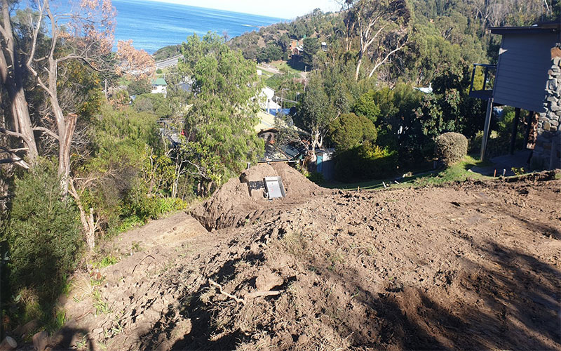 Access to house on slope