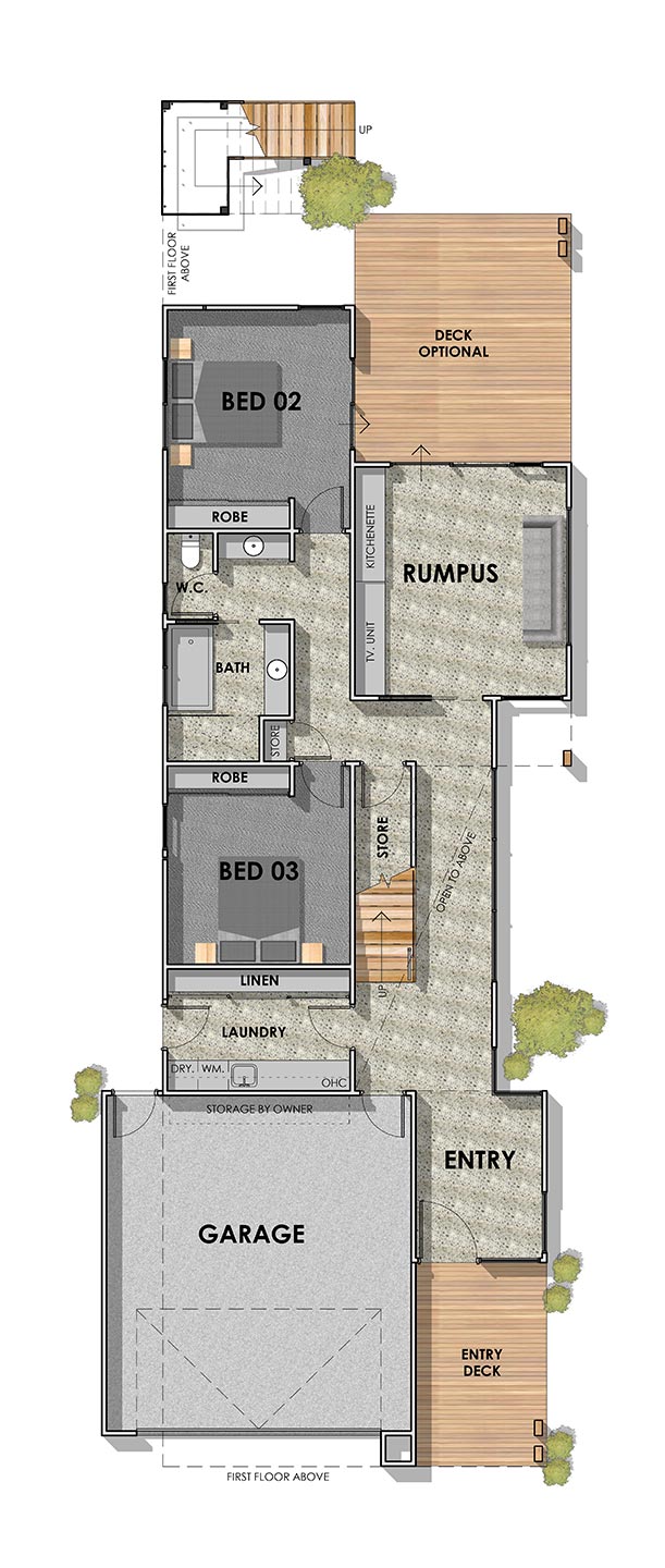 Anglesea Custom Home Ground Floor Plan